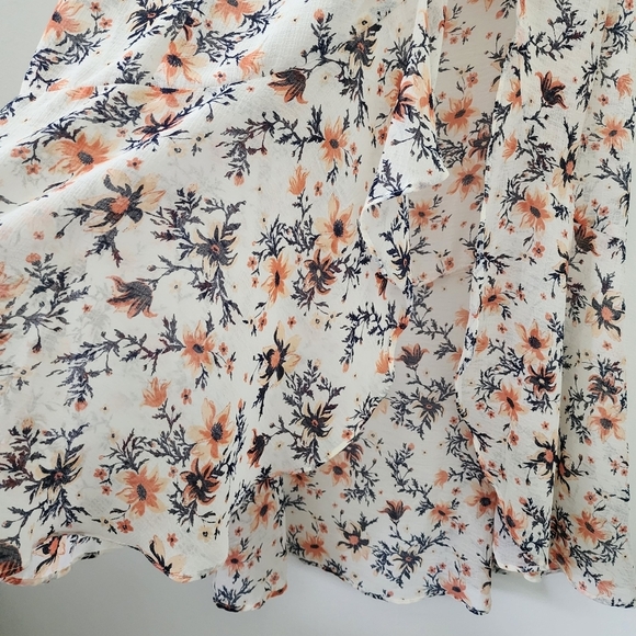 Free People Femme Edge Bohemian Maxi Skirt in Ivory Combo Size 10 - Picture 8 of 16